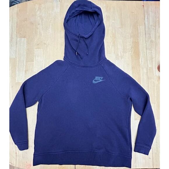 Nike Purple Snorkel Hood Womens Sweatshirt with Pockets Size L - Picture 1 of 10